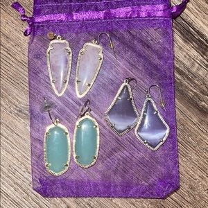 3 pairs of Kendra Scott Earrings